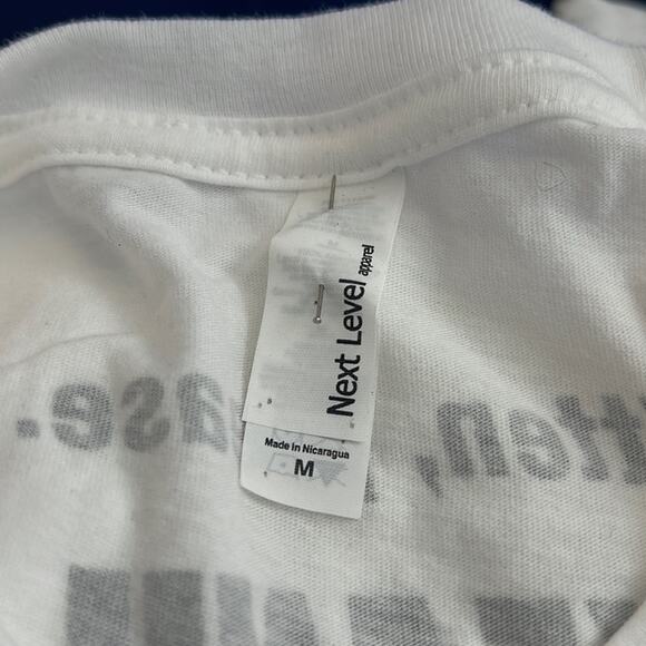 Next Level Apparel Missing Keanu T-Shirt Short Sleeve White Logo on Size M NWOT - Picture 5 of 9